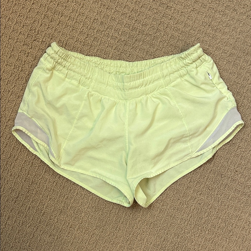 lululemon athletica Women's Neon Yellow Running Shorts